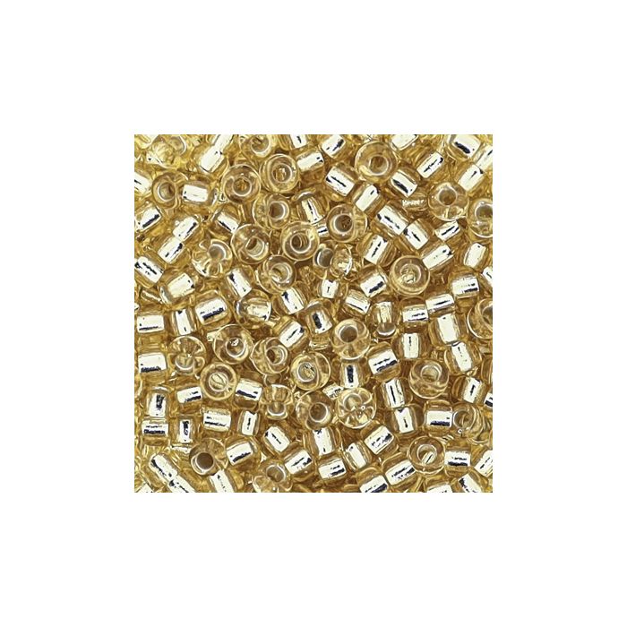 Japanische Miyuki Rocailles silverlined gold 2,5 mm 12 gr