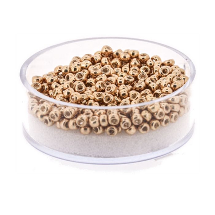 Japanische Miyuki Rocailles metallic gold 2,5 mm 7 gr, Bild 1 von 3