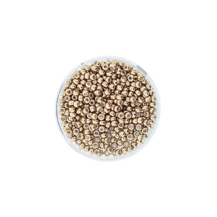 Japanische Miyuki Rocailles metallic gold 2,5 mm 7 gr, Bild 2 von 3