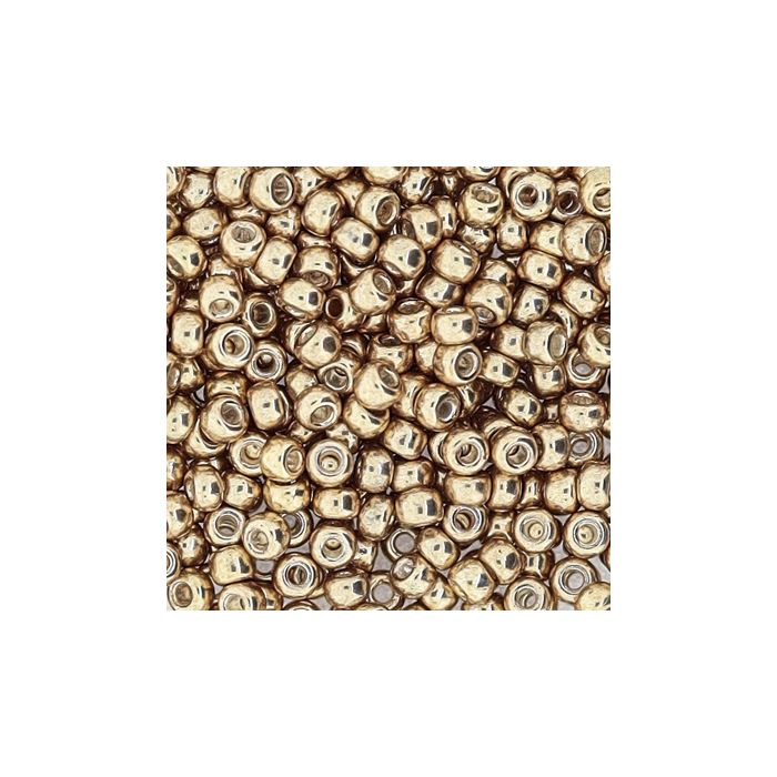 Japanische Miyuki Rocailles metallic gold 2,5 mm 7 gr, Bild 3 von 3