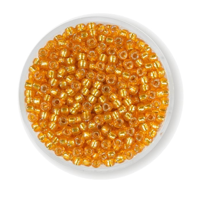 Jap. Miyukirocailles silverlined orange 2,5 mm 12 gr