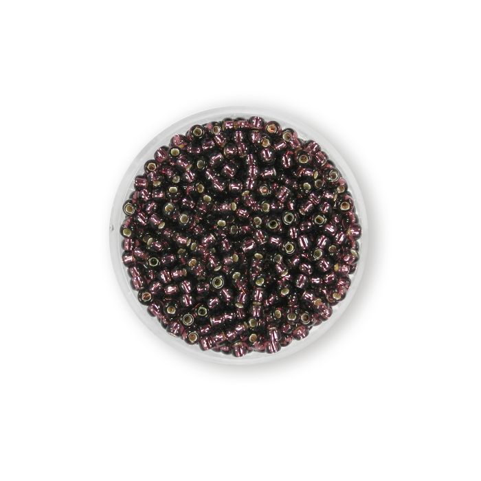 Japanische Miyuki Rocailles silverlined amethyst 2,5 mm 12 gr