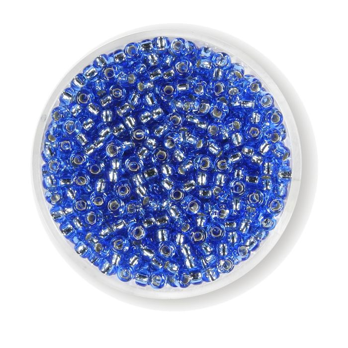 Jap. Miyukirocailles silverlined light safir 2,5 mm 12 gr