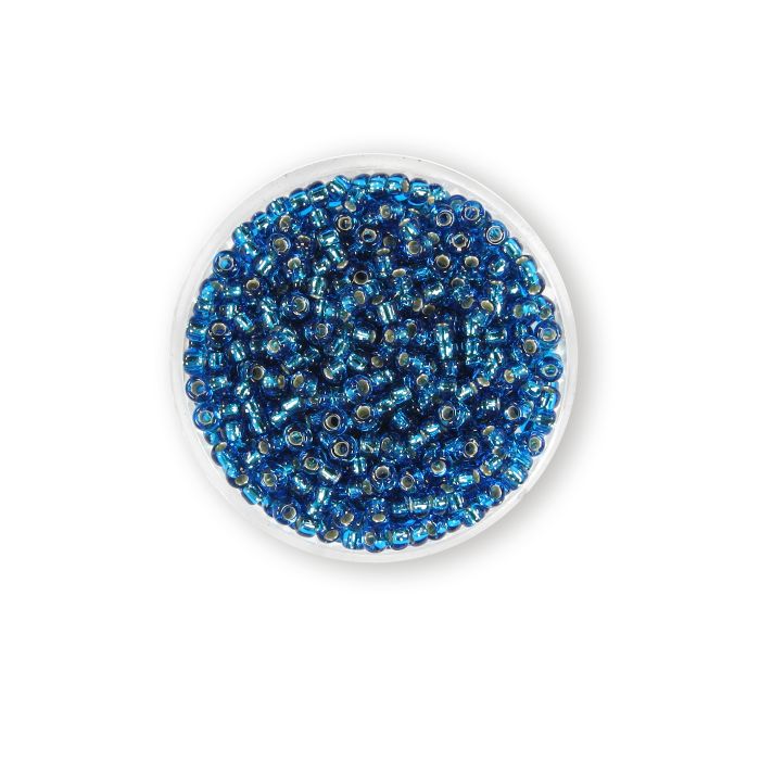 Jap. Miyukirocailles silverlined turquoise 2,5 mm 12 gr