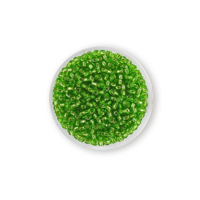 Jap. Miyukirocailles silverlined peridot 2,5 mm 12 gr