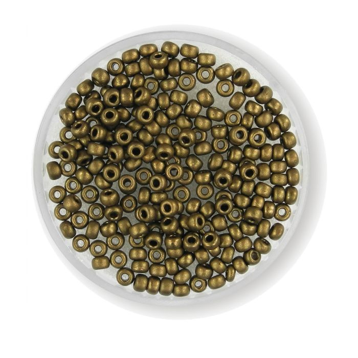 Japanische Miyuki Rocailles metallic dorado matt 2,5 mm 4 gr