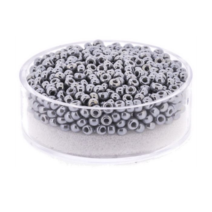Japanische Miyuki Rocailles pearl grey 2,5 mm 12 gr, Bild 1 von 3