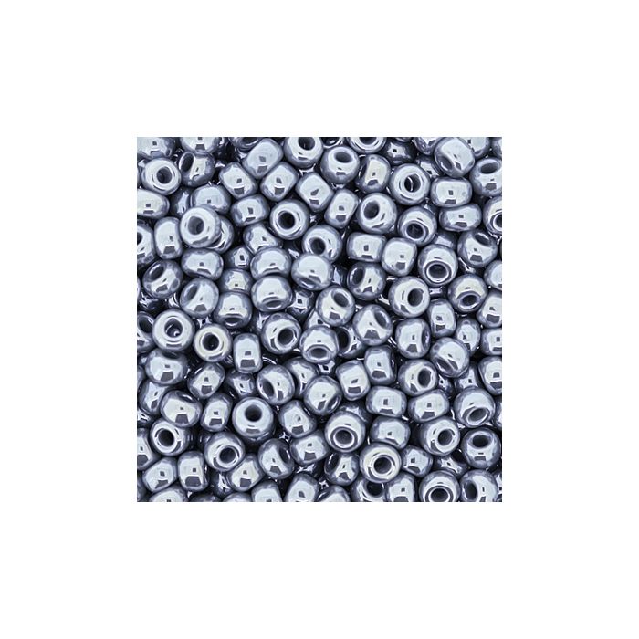 Japanische Miyuki Rocailles pearl grey 2,5 mm 12 gr, Bild 3 von 3