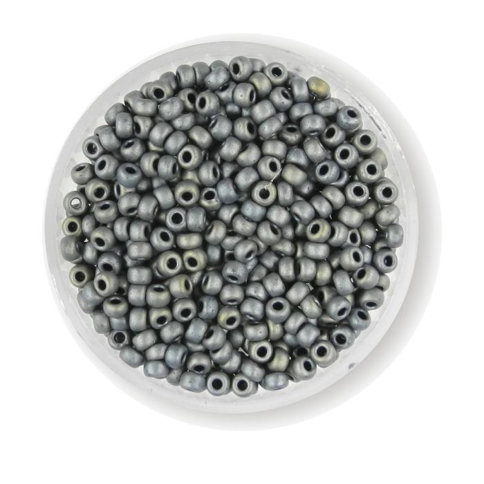 Japanische Miyuki Rocailles matt dark grey 2,5 mm 10 gr