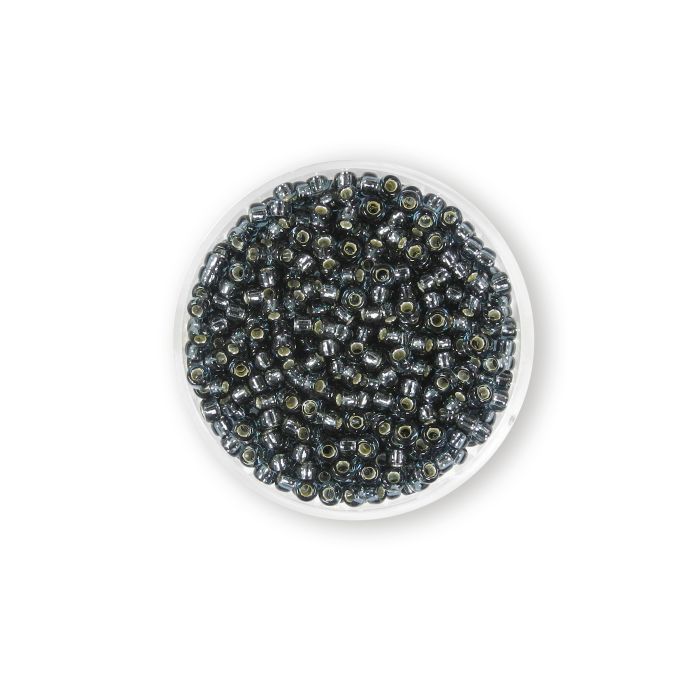 Japanische Miyuki Rocailles silverlined black diamond 2,5 mm 12 gr