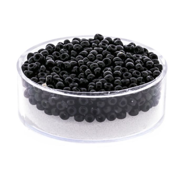 Japanische Miyuki Rocailles opaque black 2,5 mm 12 gr, Bild 1 von 3