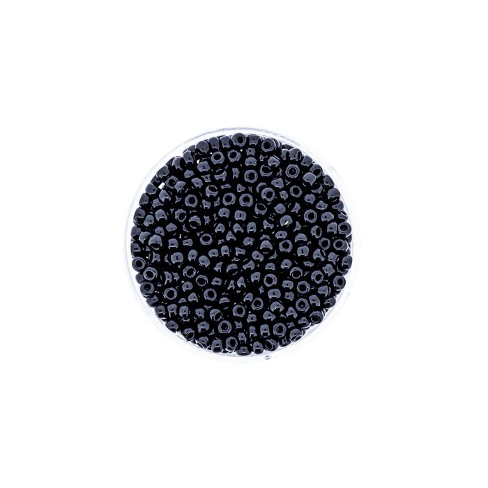 Japanische Miyuki Rocailles opaque black 2,5 mm 12 gr, Bild 2 von 3