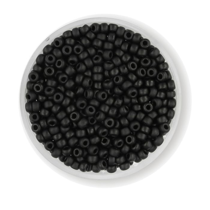 Japanische Miyuki Rocailles matt black 2,5 mm 12 gr