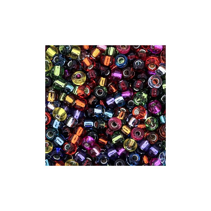 Japanische Miyuki Rocailles Mix silverlined 2,5 mm 12 gr