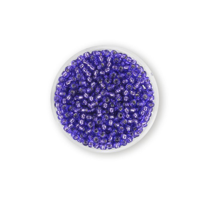 Japanische Miyuki Rocailles silverlined dark lilac 2,5 mm 12 gr