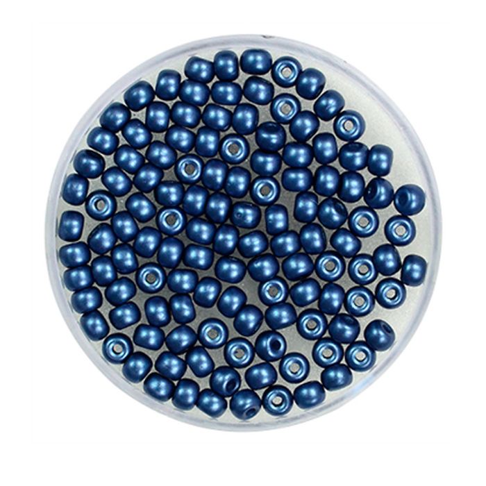 Rocailles DeluXes stahlblau 3 mm, Bild 1 von 2