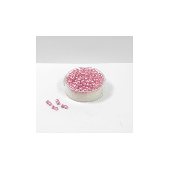Infinity Beads DeluXes rosa 3x6 mm ca. 70 Stück. = 5,5 gr., Bild 1 von 2