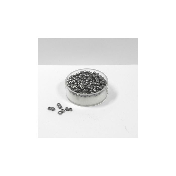 Infinity Beads DeluXes grau 3x6 mm ca. 70 Stück. = 5,5 gr., Bild 1 von 2
