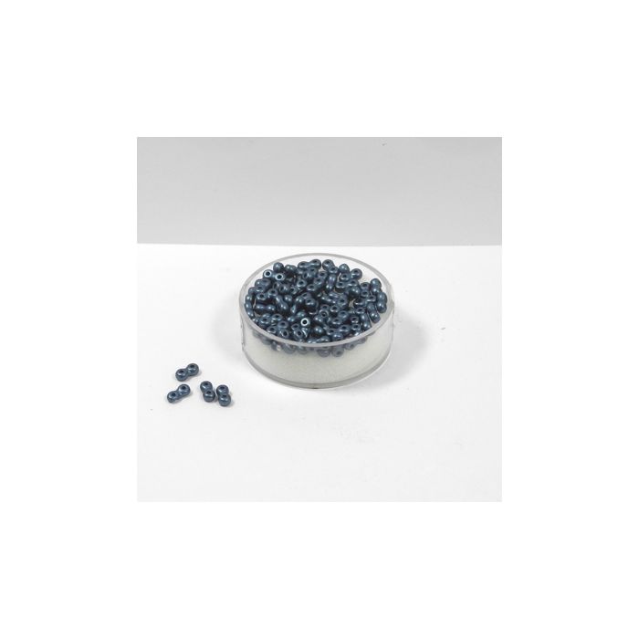 Infinity Beads DeluXes stahlblau 3x6 mm ca. 70 St. = 5,5 gr. 5.5 gr 9696-06834 4016490841937  