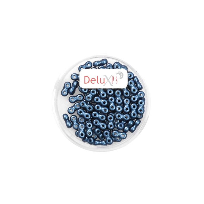 Infinity Beads DeluXes stahlblau 3x6 mm ca. 70 St. = 5,5 gr. 5.5 gr 9696-06834 4016490841937  