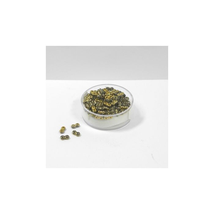 Infinity Beads DeluXes kristall goldfb. 3x6 mm ca. 70 Stück. = 5,5 gr., Bild 1 von 2