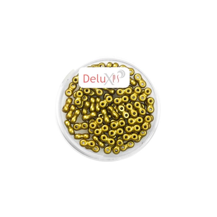 Infinity Beads DeluXes limegold 3x6 mm ca. 70 Stück. = 5,5 gr., Bild 2 von 2