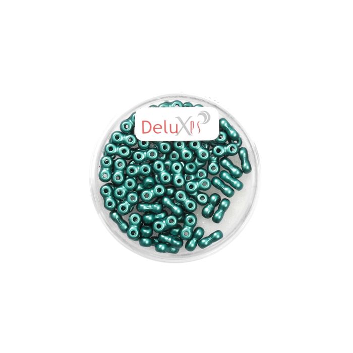 Infinity Beads DeluXes petrol 3x6 mm ca. 70 Stück. = 5,5 gr., Bild 2 von 2