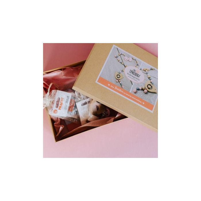 Kinderwagenkette rosa Holz rosa 52 x 21 cm 1 Set B0011 4016490900474  