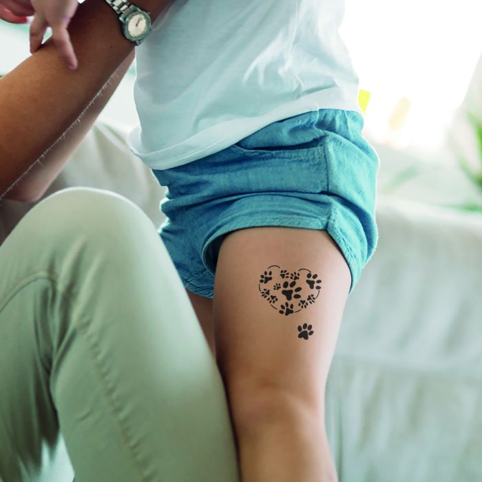 Stein Large Tattoo Stempel Katze pfote, Bild 5 von 6