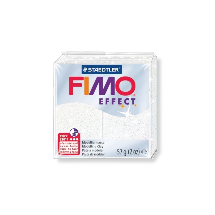 Fimo effect glitter weiß 57 gr 1 St