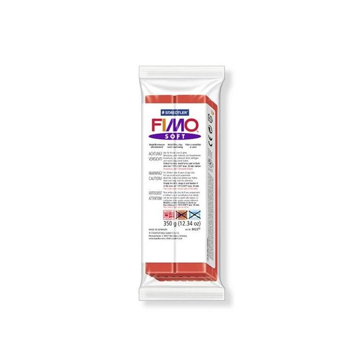 Fimo soft Großblock Modelliermasse indischrot 350 gr. 1 Stück