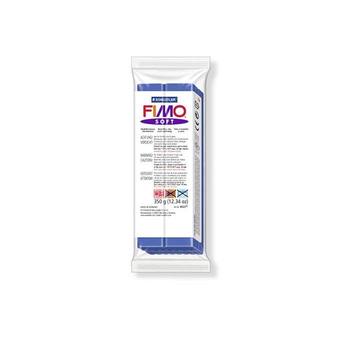 Fimo soft Großblock Modelliermasse brillantblau 350 gr. 1 Stück