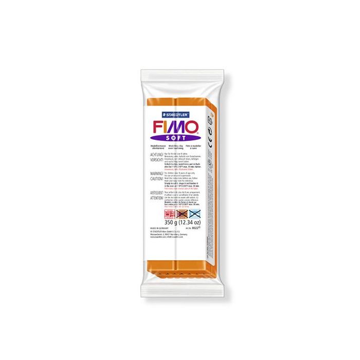 Fimo soft Großblock Modelliermasse mandarine 350 gr. 1 Stück