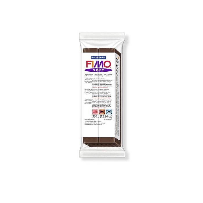 Fimo soft Großblock Modelliermasse schoko 350 gr. 1 Stück