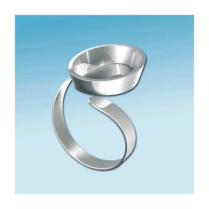 Fimo Schmuck Ring mit ovaler Wanne größenverstellbar silberfb. 1 St