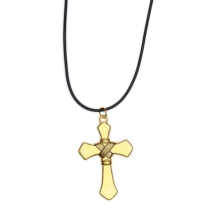 Kette Kreuz schwarz goldfb. K3544-00931 4016490790419  
