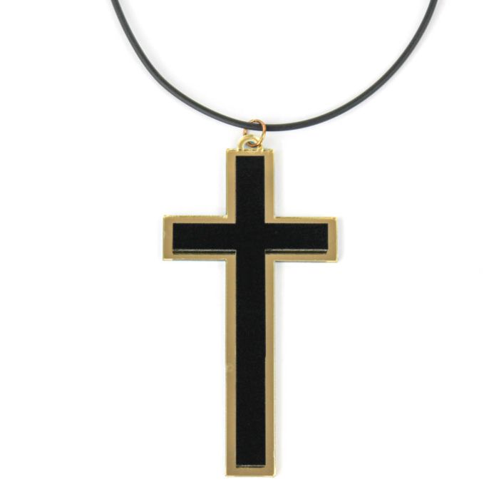 Kette Kreuz schwarz