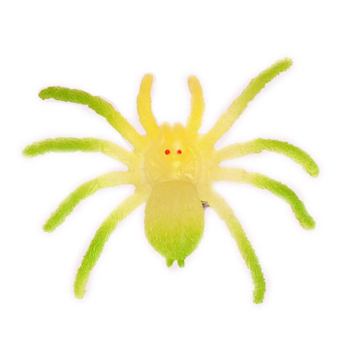 Fingerring Leuchtspinne bunt platinfarben, Bild 1 von 2