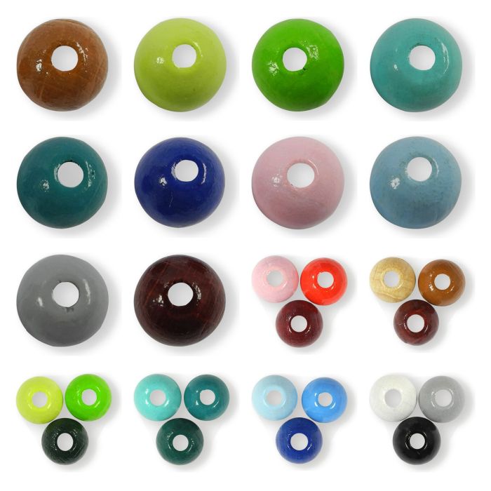 Holzperlen rund 8 mm – 75 Stück, Bild 1 von 2