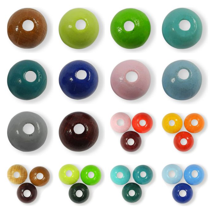 Holzperlen rund 10 mm – 50 Stück, Bild 1 von 2