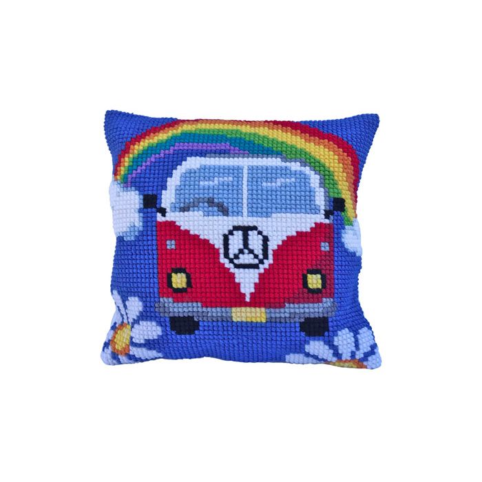 Ladybird Stickkissen Holiday Adventure 40x40 cm LH9-001 4895225913909  