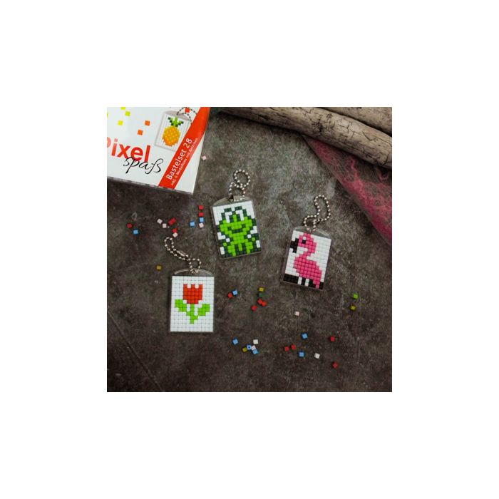 Pixel Medaillon mit Kette transparent 1 St P20040-01007 4016490902058  