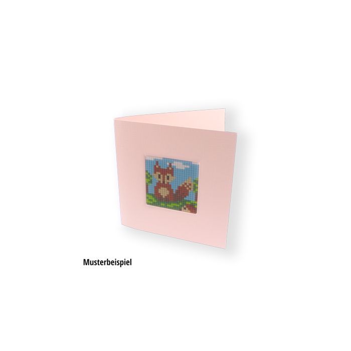 Pixel Karte doppelt hellrosa 1 Set = 4 St. 1 Set