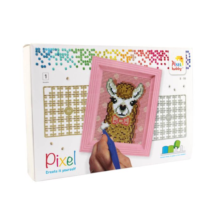 Pixel Geschenkverpackung Alpaka braun, Bild 2 von 2