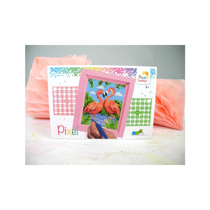 Pixel Geschenkverpackung Flamingos 1 St