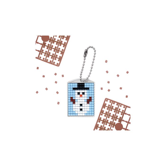 Pixel Set für 10 Kinder Motiv Schneemann 1 Set