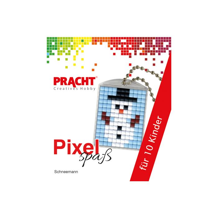 Pixel Set für 10 Kinder Motiv Schneemann 1 Set