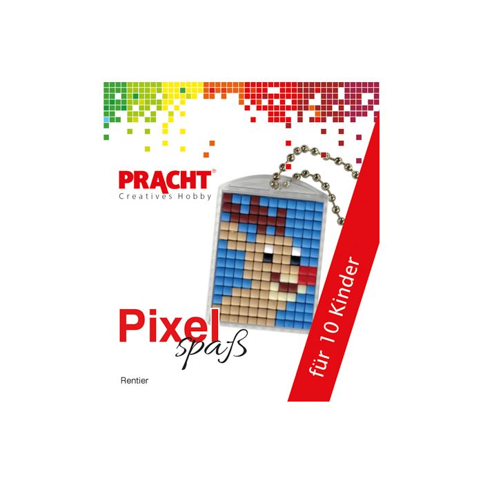 Pixel Set für 10 Kinder Motiv Rentier 1 Set