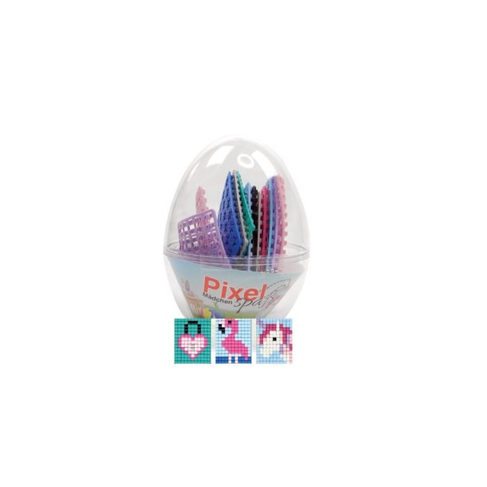 Pixel Set im Ei Ostern, Mädchen Einhorn 120x90 mm 1 Set
