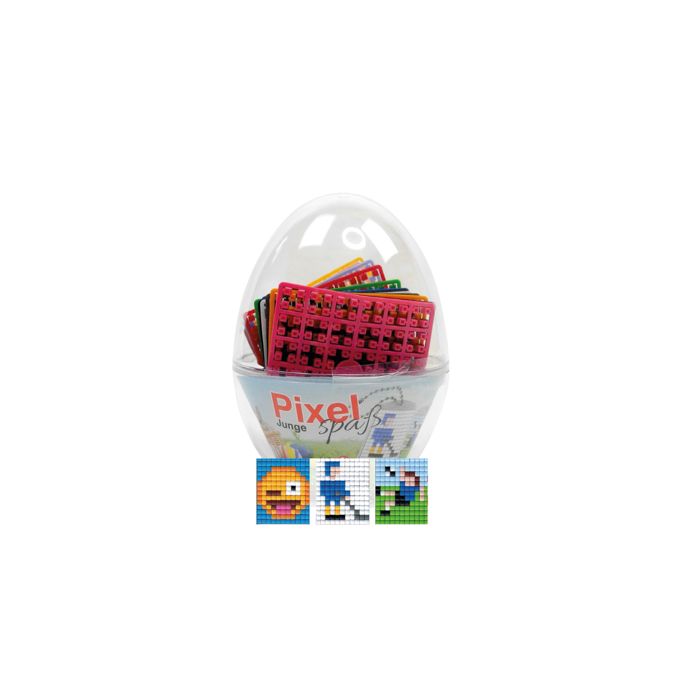 Pixel Set im Ei Ostern Junge Fußball 120x90 mm 1 Set, Bild 1 von 2